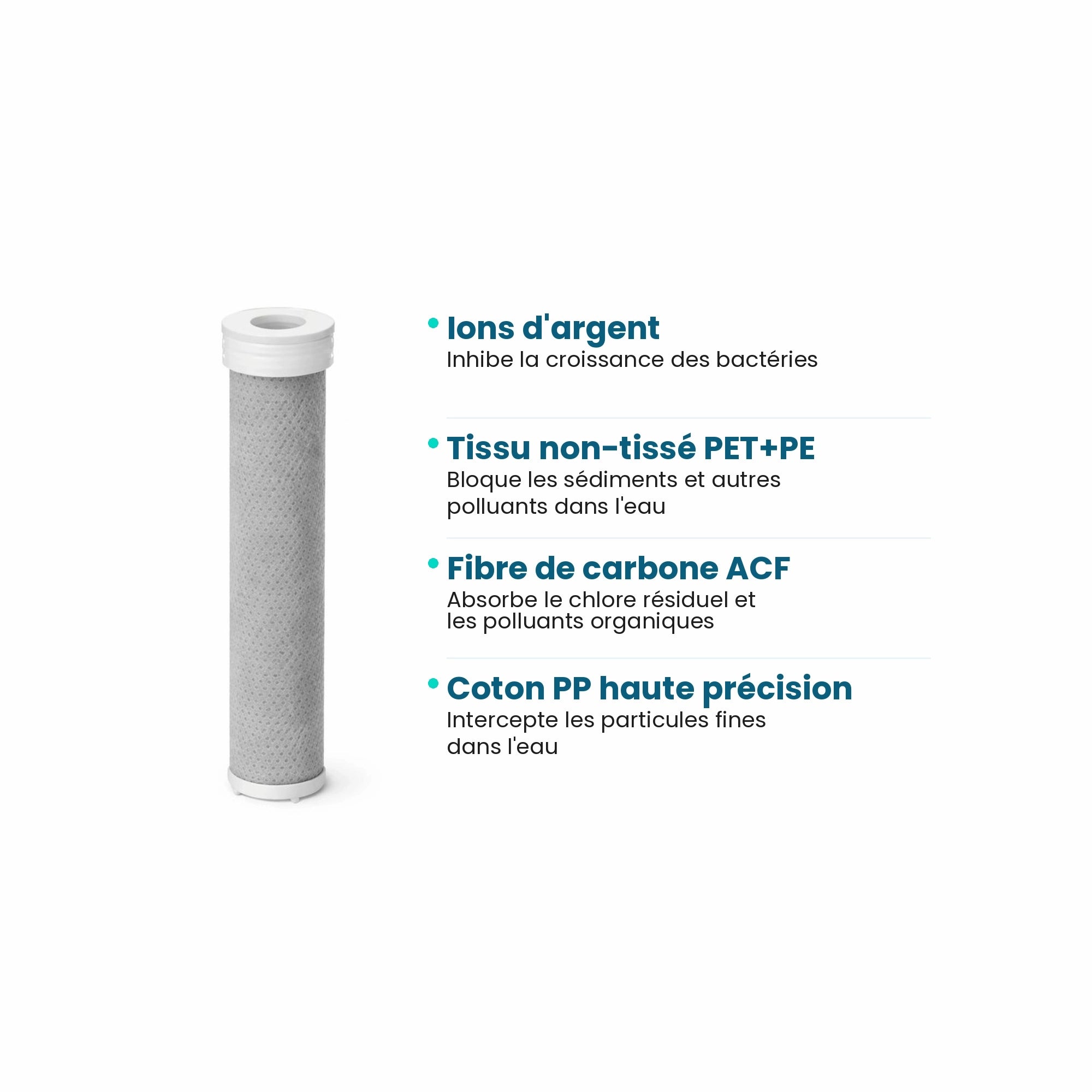 Filtre charbon actif PurActiv pour pommeau de douche Douchalys – en situation dans la douche Image